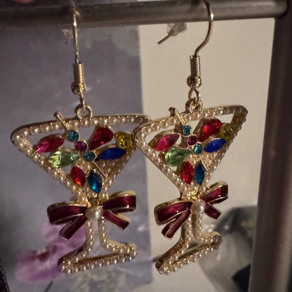 Martini Dangle Earrings